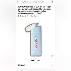 Tocobo Bio Watery Sun Screen SPF 50 NWT